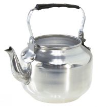 Plant pot metal decorative water jug silver vintage Ø15cm