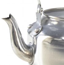 Product Plant pot metal decorative water jug silver vintage Ø15cm