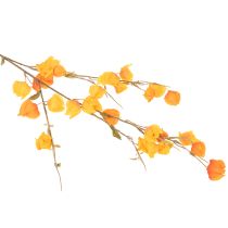 Product Artificial Chinese lantern plant, Physalis branch with blossoms, 95cm
