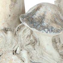 Product Mushroom decoration cast stone gray white washed 21.5×18×22cm