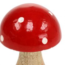 Toadstool made of wood red 11.5cm