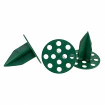 OASIS® Plastic Pini Extra candle holder green Ø4.7cm 50 pieces