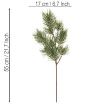 Product Artificial pine branch as a decorative fir branch, 55cm, 3 pieces