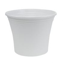 Plastic pot &quot;Irys&quot; white Ø22cm H18cm, 1pc