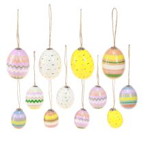 Product Plastic Eggs Easter Hanging Colorful Assorted H3.5–5.5cm 24 pcs