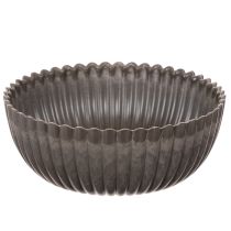 Product Ribbed bowl, anthracite, decorative bowl, round, 15cm, 2 pieces