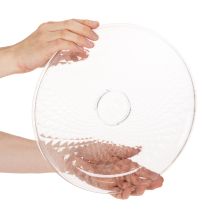 Product Decorative transparent round bowl with foot, 32cm