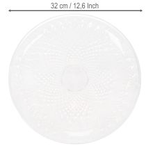 Product Decorative transparent round bowl with foot, 32cm