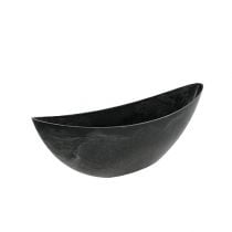 Plastic boat anthracite oval 39cm x 12.5cm H13cm, 1pc