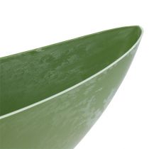 Plastic boat green oval 39cm x 12.5cm H13cm, 1pc