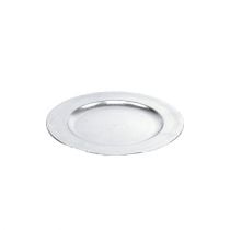 Plastic plates silver Ø17cm 10p