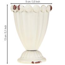 Product Small decorative metal goblet vase in vintage style