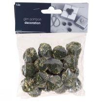Product Pompoms with Glitter Green 2.5cm Pompoms 2 Bags – 24 pcs