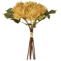 Product Protea artificial Leucospermum pincushion yellow 30cm 6 pcs