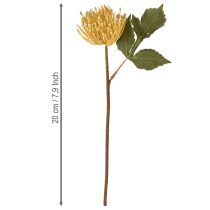 Product Protea artificial Leucospermum pincushion yellow 30cm 6 pcs