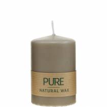 Product Pure pillar candle brown 90/60 natural wax candle sustainable stearin rapeseed candle decoration