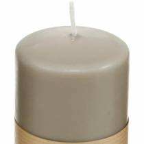 Product Pure pillar candle brown 90/60 natural wax candle sustainable stearin rapeseed candle decoration