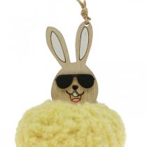 Product Decorative pendant bunny yellow bunny decoration Easter Ø7cm 6 pieces