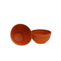 Product R-bowl plastic terracotta Ø13cm, 10pcs