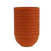 Product R-bowl plastic terracotta Ø15cm, 10 pieces