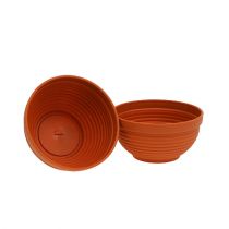 Product R bowl plastic terracotta Ø17cm, 10pcs