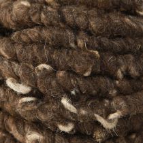 Product RAW Cord Wool Cord with Jute Sheep&#39;s Wool Brown 8mm 10m