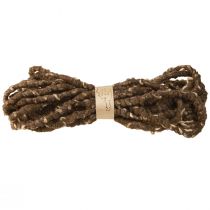 Product RAW Cord Wool Cord with Jute Sheep's Wool Brown 8mm 10m