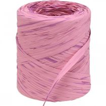 Product Raffia multicolor gift ribbon pink-pink, florist supplies, decorative ribbon L200m