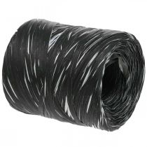 Product Raffia Ribbon Black Silver Gift Ribbon Decorative Ribbon 200m