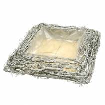 Product Rustic plant cushion "Branches" White Washed Decoration 40x40cm