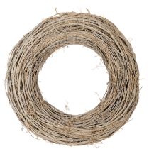 Product Decorative wreath, rattan branches, white washed, for creative design, 50cm