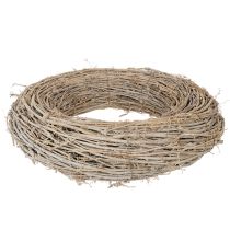 Product Decorative wreath, rattan branches, white washed, for creative design, 50cm