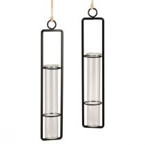 Product Test tube decoration for hanging mini vases glass H22.5cm 2pcs