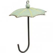 Umbrellas for hanging, spring decoration, umbrella, metal decoration pink, green H12.5cm Ø9cm 4pcs