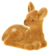 Product Decorative reclining fawn figurine for table decoration, 8cm, 6 pieces