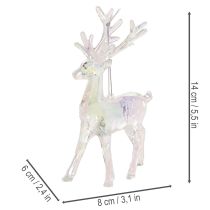 Product Acrylic reindeer ornaments for Christmas tree, 14cm, 4 pieces