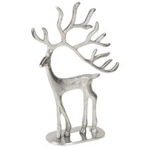 Product Reindeer decoration deer figure metal silver H31cm