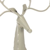 Product Decorative deer sculpture with large antlers, modern metal look, 48cm