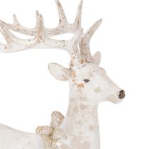 Product Decorative figurine of a sitting deer with antlers, 30cm