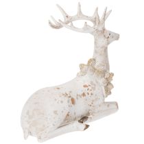 Product Decorative figurine of a sitting deer with antlers, 30cm