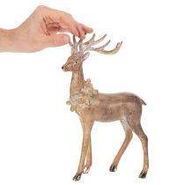 Product Decorative figurine of a deer with antlers, for standing, Christmas decoration, 28cm