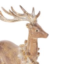 Product Decorative figurine of a deer with antlers, for standing, Christmas decoration, 28cm