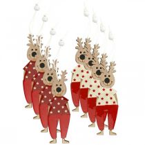 Product Reindeer for hanging, Christmas decoration, Christmas tree decoration, wooden decoration for Advent H13cm 8 pcs