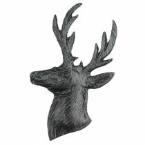 Product Decorative reindeer bust black metal 8cm × 4.8cm 8pcs