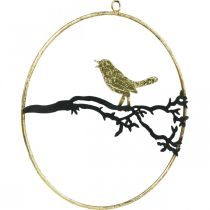 Window decoration bird, autumn decoration for hanging, metal Ø22.5cm