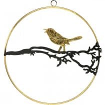 Window decoration bird, autumn decoration for hanging, metal Ø22.5cm