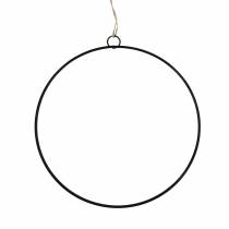 Decorative ring to hang black Ø25cm 6pcs