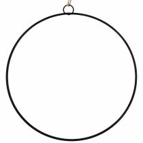 Deco ring for hanging black Ø50cm 3pcs