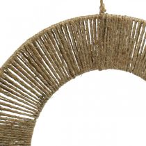 Product Flower Hoop Hanging decor jute and Metall Boho style Ø39.5cm