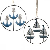 Decorative metal ring for hanging sailing boats / anchor Ø18cm 2pcs